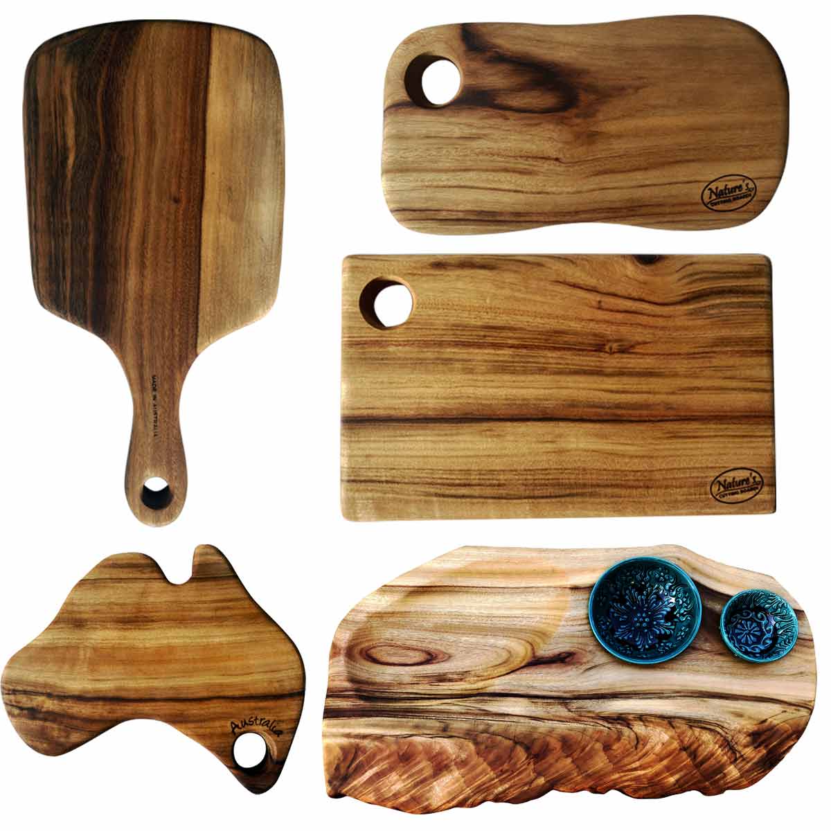 Elegant Wooden Chopping Board with Paddle Handle